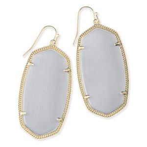 Kendra Scott Gold Danielle Earrings in Slate